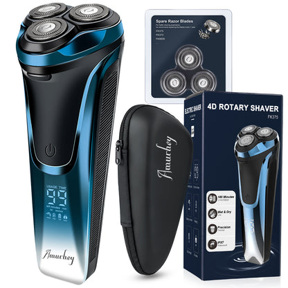 Amurhey FK375S Men's Razor Pro: Electric wet and dry shaver including FREE storage case & 3 replacement blades